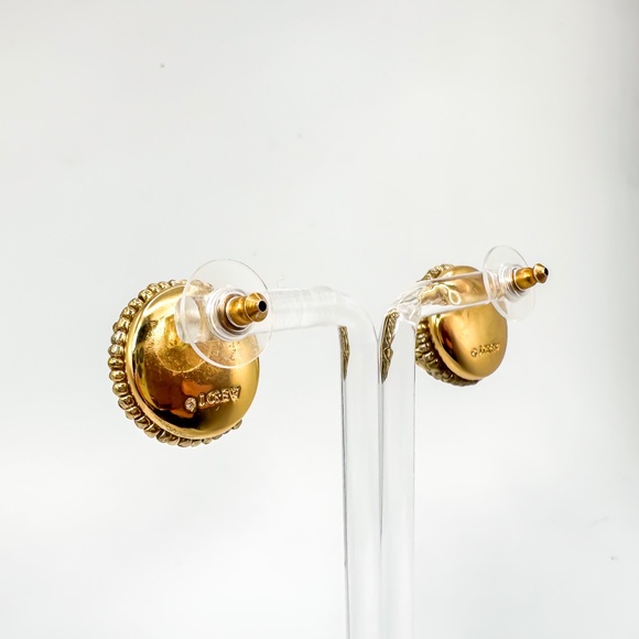 JCREW Jewelry - Gold, Dome Earrings- Lightly Worn - Picture 4 of 4